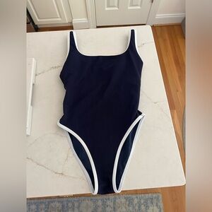 Navy Size Medium Lain Snow One Piece Swimsuit w NEW Straps
